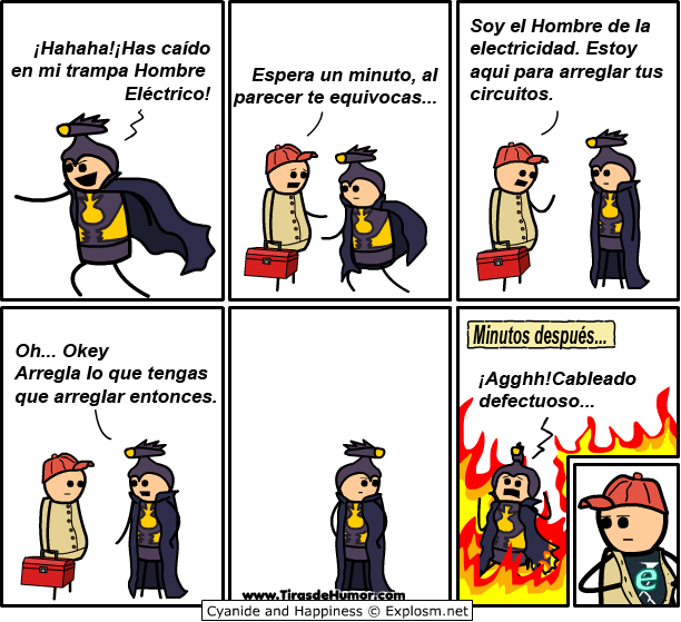 Cyanide-and-Happiness-Hombre eléctrico