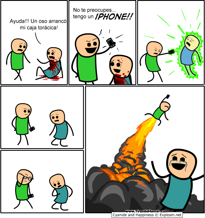 Cyanide-and-Happiness-No te preocupes… Tengo un iPhone
